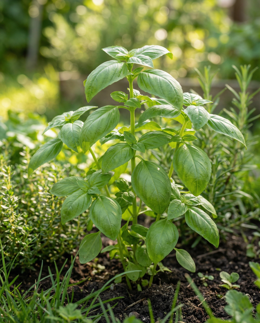 Manjericão Large Leaved (Ocimum basilicum) – sementes anuais da SeedsChoice