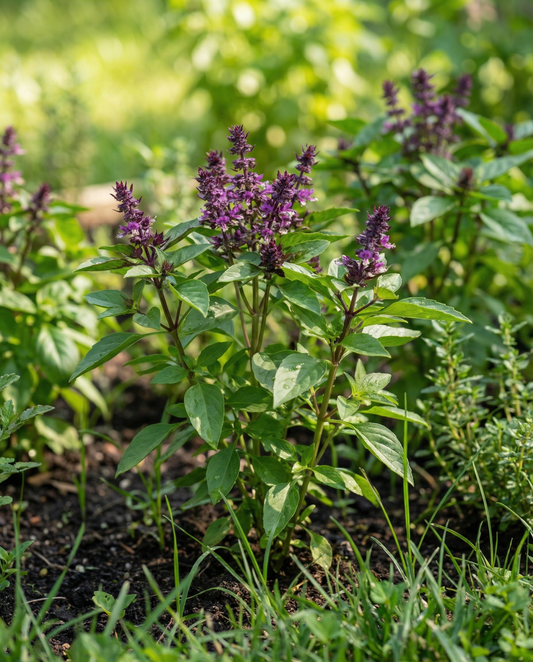Sementes de manjericão Siam Queen (Ocimum basilicum) – erva anual da SeedsChoice