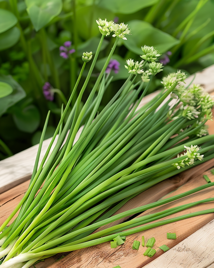 Semillas de cebollino ajo (Allium tuberosum) – hierba perenne