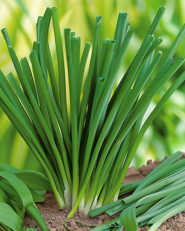 Sementes de cebolinho japonês (Allium fistulosum) – erva aromática perene