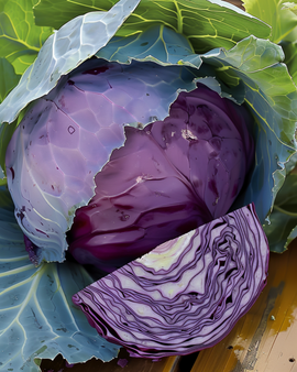 Sementes de couve roxa Langedijker Bewaar 2 Brassica oleracea anual