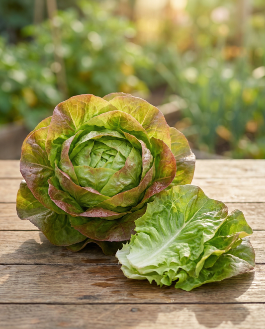 Alface Merveille Des Quatre Saisons (Lactuca sativa) – sementes de legume anual da SeedsChoice