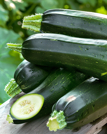 Sementes de abóbora de verão Black Beauty (Cucurbita pepo) – hortaliça anual