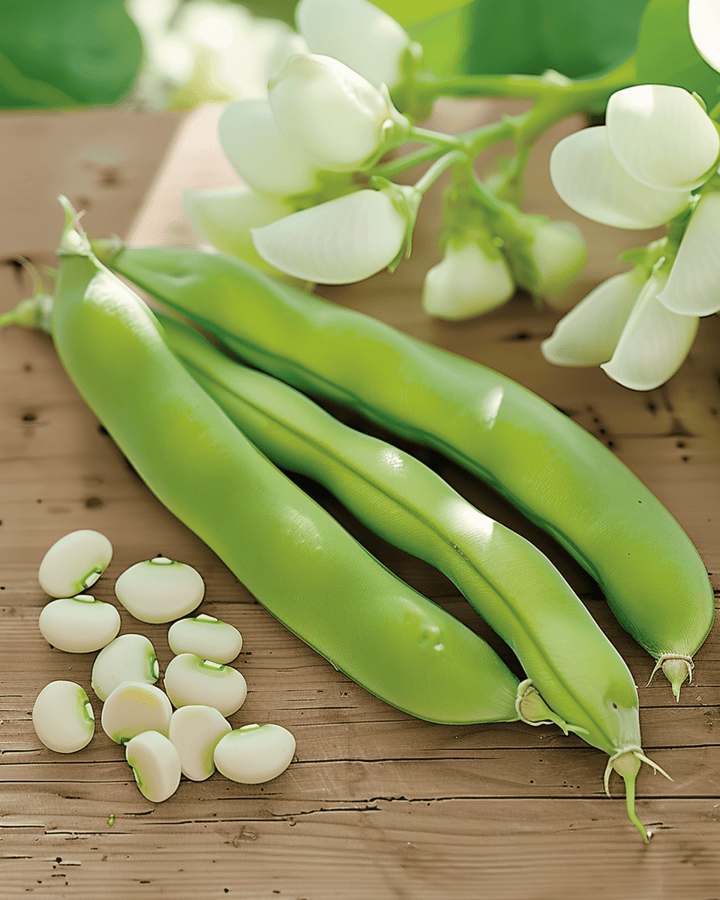 Sementes de Fava Threefold White (Vicia faba) – planta anual