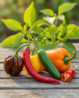 Sementes de pimento Capsicum annuum anual Mixture Mix 5 Varieties