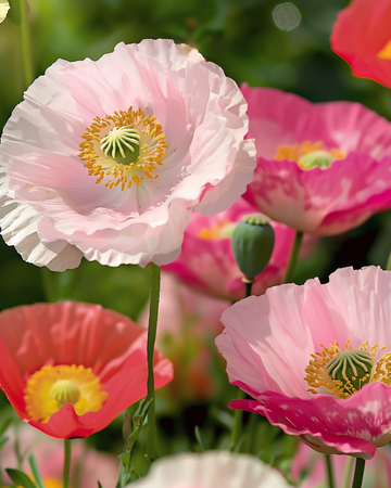 Sementes de papoila-de-shirley Mixed Colours 75 cm (Papaver rhoeas) – sementes de flor anual da SeedsChoice