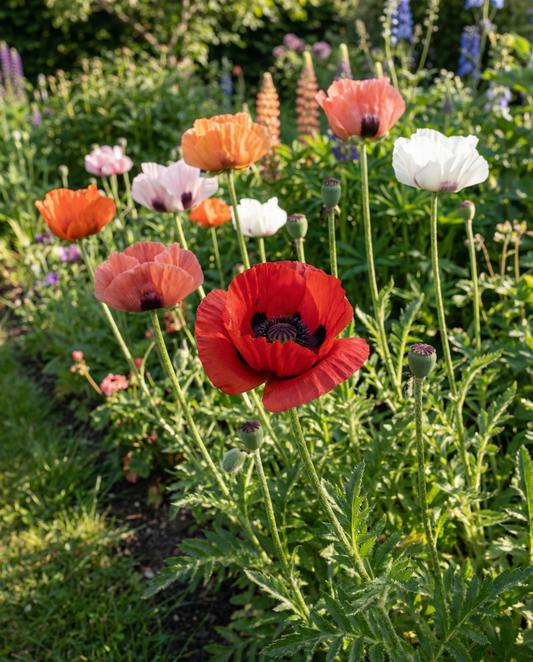 Mezcla de amapola oriental (Papaver orientale) – semillas de flores perennes de SeedsChoice