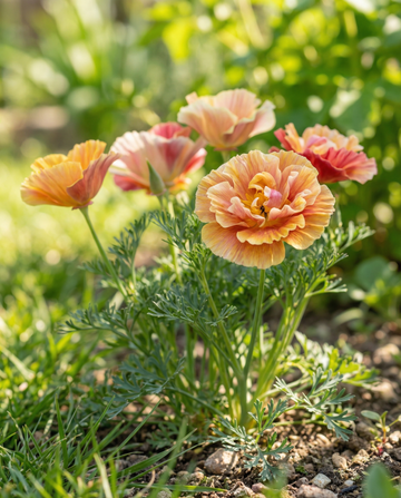 Thai Silk Double Flowered Mix (Eschscholzia californica) – semillas de flor anual de SeedsChoice