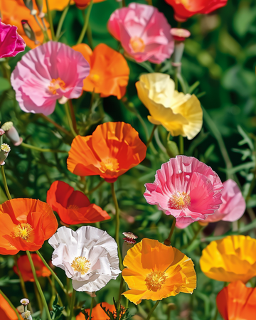 Sementes Mixed Double Flowering (Eschscholzia californica) – flor anual