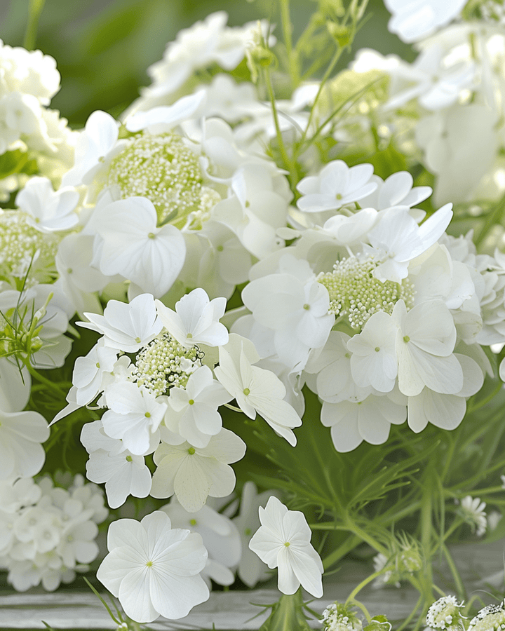 Sementes de flores de verão – mistura anual Sweet White de flores brancas