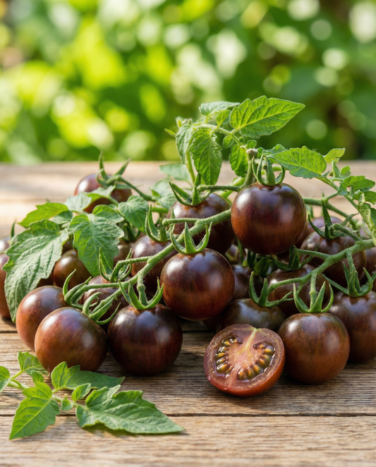Tomate-cereja Black (Solanum lycopersicum) – sementes de hortícolas anuais da SeedsChoice