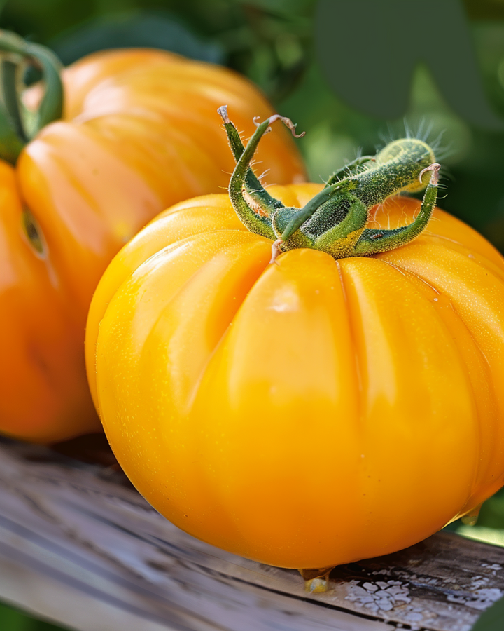 Sementes de tomate carne Brandywine Yellow (Solanum lycopersicum) – hortícola anual