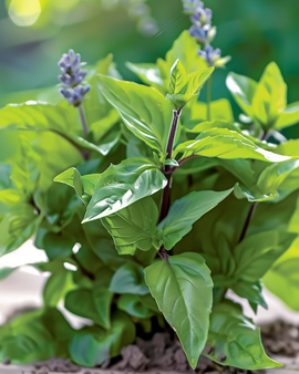 Sementes de manjericão-canela Ocimum basilicum erva aromática anual de folha aromática