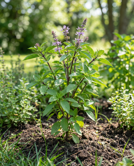 Manjericão-canela de folha aromática (Ocimum basilicum) – sementes de erva aromática anual da SeedsChoice