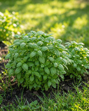 Manjericão Bush Ball (Ocimum basilicum) – sementes de erva aromática anual | SeedsChoice