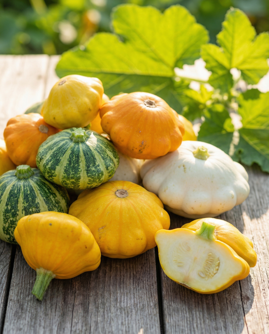 Sementes Patisson Colour Scallopini (Cucurbita pepo) – sementes de mistura anual da SeedsChoice