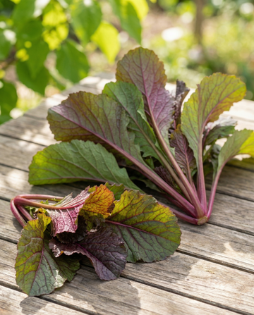 Amsoi Red (Brassica juncea) – semillas de hortaliza anual de SeedsChoice