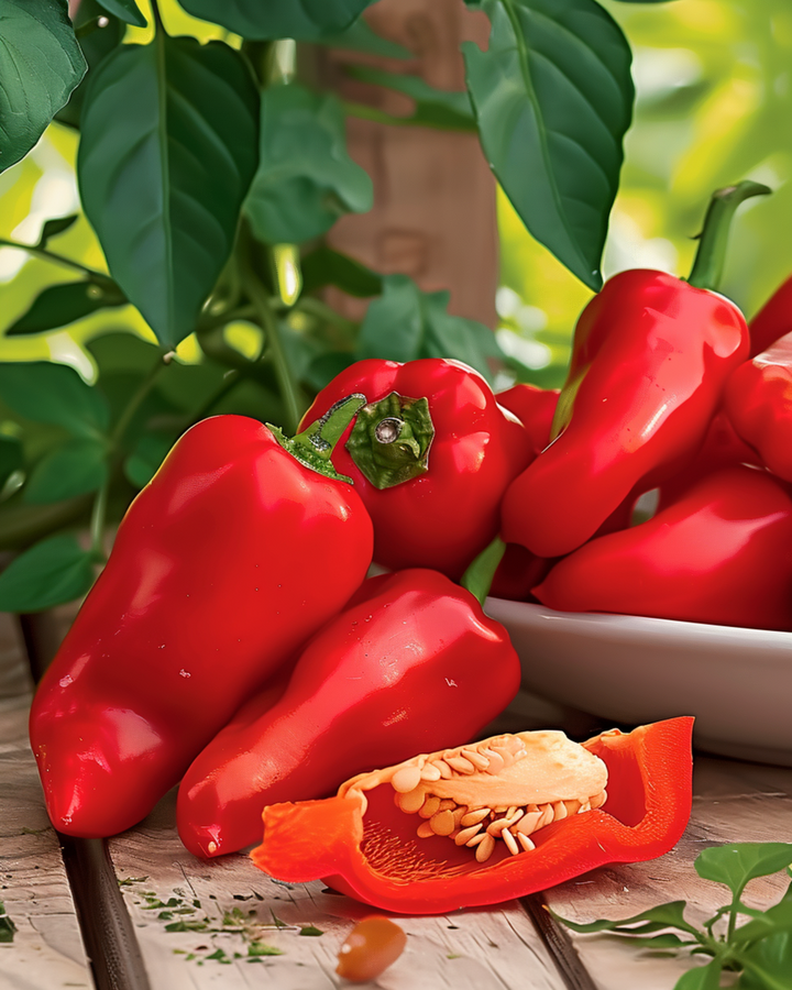 Sementes de pimento snack mini vermelho (Capsicum annuum) – hortaliça anual