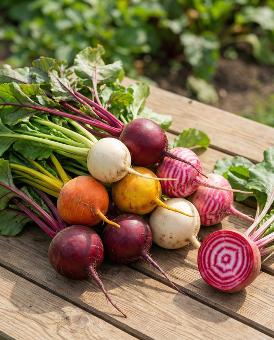 Beterraba Hula Hoop 4 Color Mix (Beta vulgaris) – sementes de vegetal anual da SeedsChoice