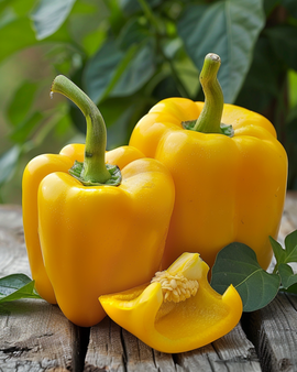Semillas de pimiento dulce Capsicum Annuum Giallo D Asti variedad amarilla