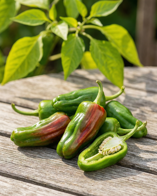 Pimento Padrón Suave (Capsicum annuum) – sementes de legumes da SeedsChoice