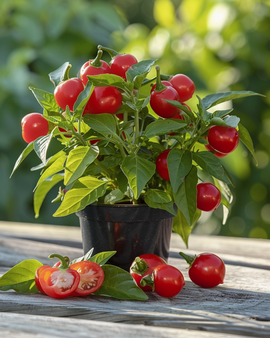 Sementes de Pimento Quente Capsicum Annuum Variedade Calabrese Compact