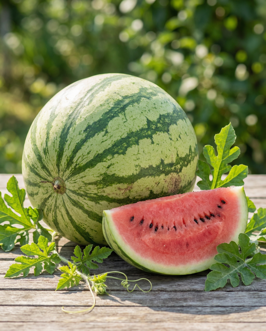 Melancia Crimson Sweet (Citrullus lanatus) – sementes de vegetal anual da SeedsChoice