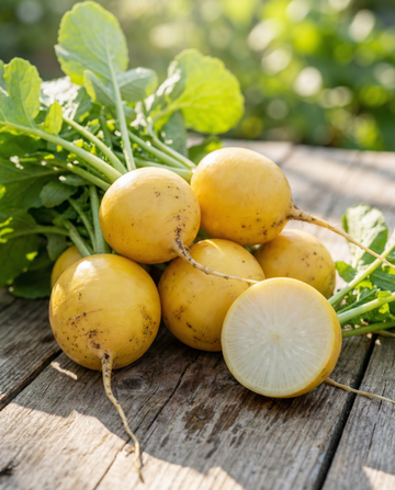 Rabanete Zlata Yellow (Raphanus sativus) – sementes de hortaliça da SeedsChoice