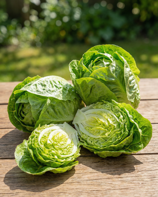 Alface Little Gem de Cabeças Compactas (Lactuca sativa) – sementes de hortaliça da SeedsChoice