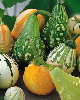 Semillas de calabaza ornamental Cucurbita Pepo mezcla anual decoración de otoño