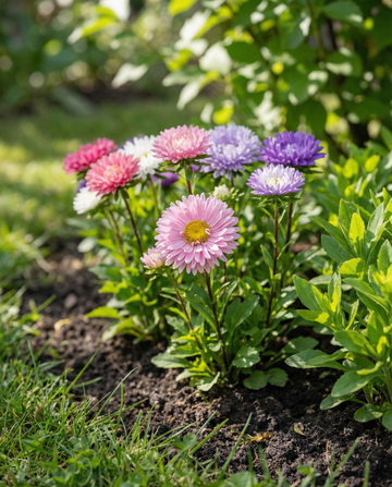 Aster Dwarf Waldersee (Callistephus chinensis) – sementes anuais da SeedsChoice