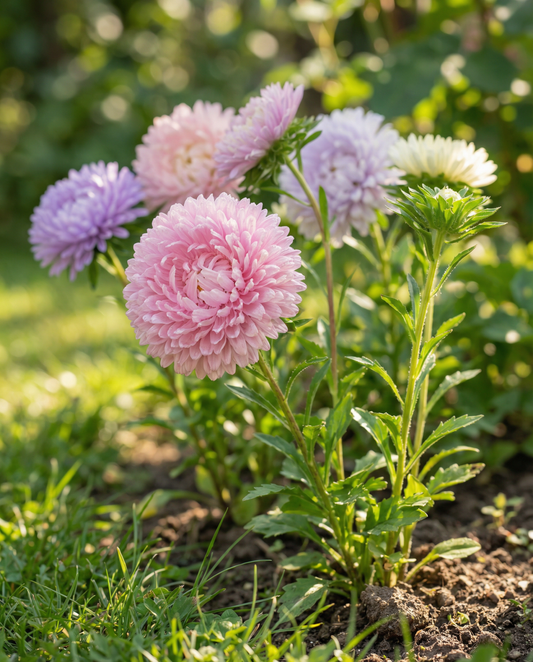 Sementes de Aster Queen Of The Market Mixed (Callistephus chinensis) – mistura anual da SeedsChoice