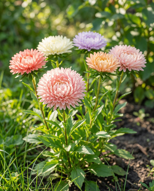 Aster Unicum Mixed (Callistephus chinensis) – sementes de mistura anual da SeedsChoice