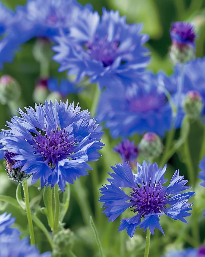 Sementes de centáurea Blue Ball (Centaurea cyanus) – flor anual