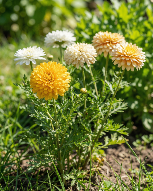 Double Mixed (Chrysanthemum coronarium) – semillas de mezcla anual de SeedsChoice