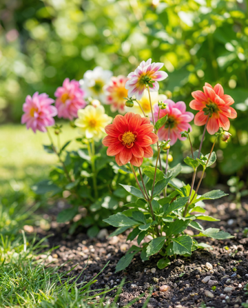 Unwin's Hybrids Mixed Colours (Dahlia variabilis) – semillas de mezcla anual de SeedsChoice