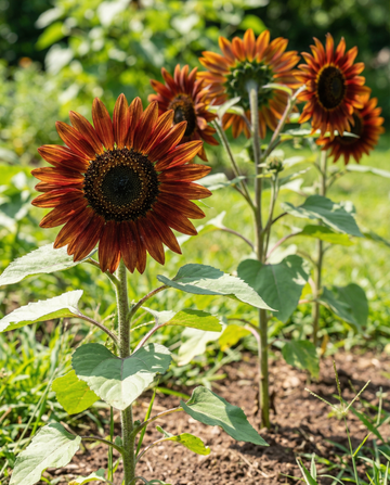 Sementes de girassol Evening Sun vermelho amarelo (Helianthus annuus) – flor anual da SeedsChoice