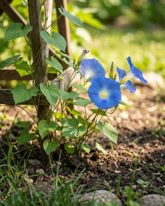 Corriola Trepadeira Clarks Blue (Ipomoea tricolor) – sementes de trepadeira anual da SeedsChoice