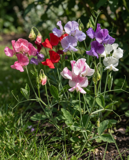 Ervilha-de-cheiro Bijou Mixed (Lathyrus odoratus) – sementes de flor anual da SeedsChoice