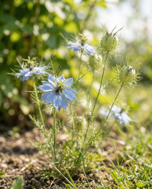 Love In The Mist Miss Jekyll Blue (Nigella damascena) – semillas anuales de SeedsChoice