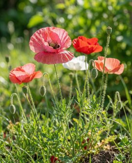 Semillas de amapola mezclada Papaver rhoeas mezcla de flores anuales
