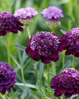 Sementes de Scabiosa Scabiosa Atropurpurea Flor-Almofada Anual Roxo Intenso