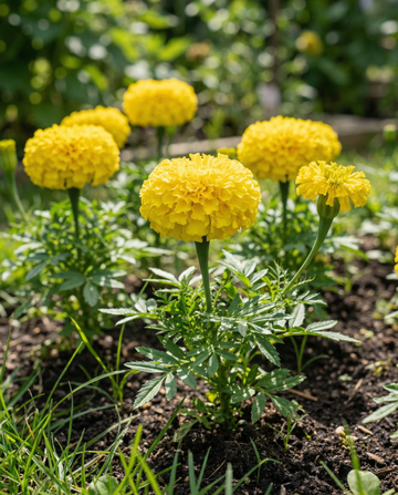 Cravo-de-defunto Yellow Supreme (Tagetes erecta) – sementes de flor anual da SeedsChoice