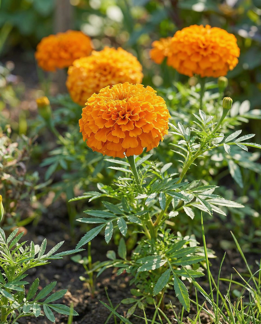 Cravo-de-burro africano Hawaii laranja (Tagetes erecta) – sementes de flor anual da SeedsChoice