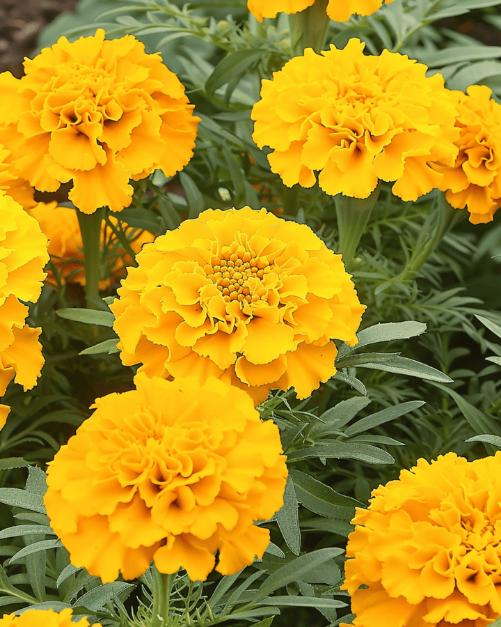 Sementes de cravo-de-burro africano Golden Age anão (Tagetes erecta) – flor anual