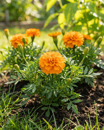 Cravo-de-defunto Petite Orange (Tagetes patula) – sementes de flor anual da SeedsChoice