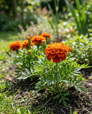 Cravo-de-defunto Tangerine (Tagetes patula) – sementes de flor anual da SeedsChoice