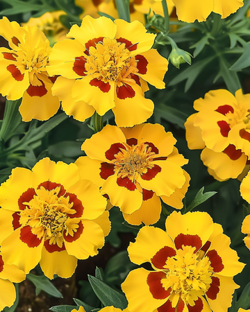 Sementes de cravo-de-defunto Naughty Marietta (Tagetes patula) – flor anual