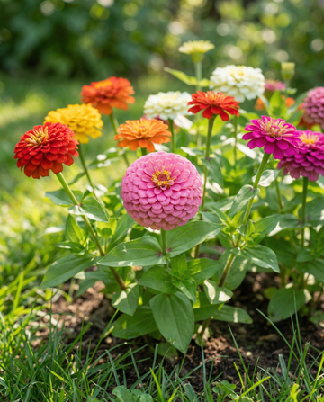 Lilliput Mixed Colours (Zinnia elegans) – sementes de mistura anual da SeedsChoice