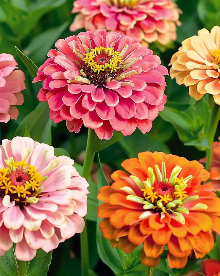 Sementes Thumbelina Dwarf Mixed (Zinnia elegans) – mistura anual